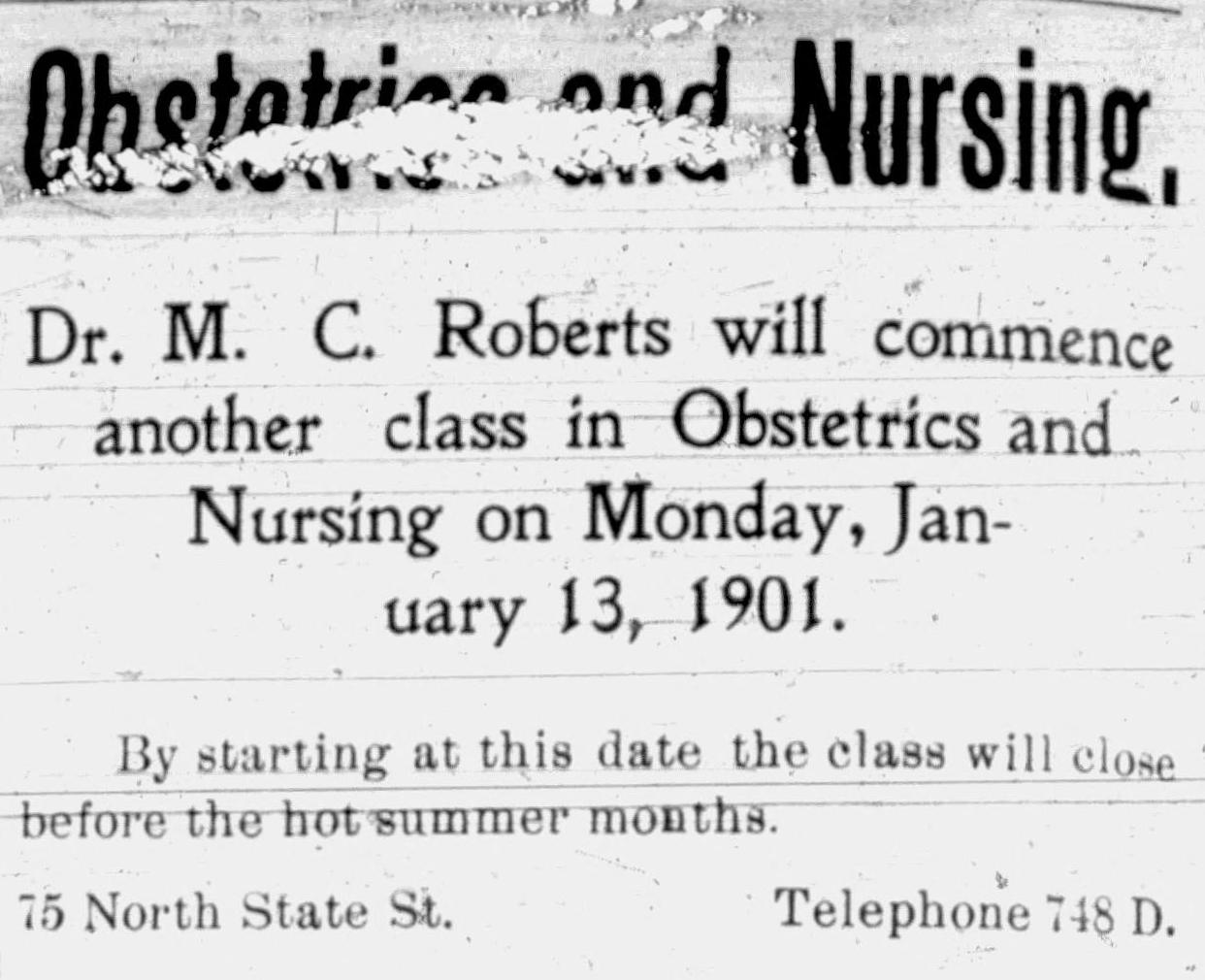 An advertisement by from the 1901-12-25 issue of the Woman's Exponent